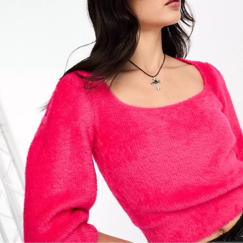 Free People Moonbean fluffy sleeve sweater
